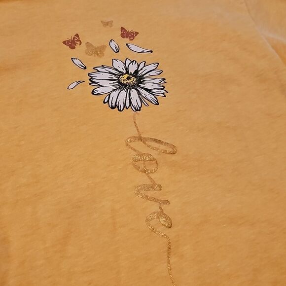 Faith Hope Love Yellow T Shirt Size 7/8 - Picture 2 of 8